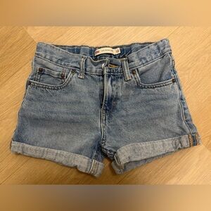 Levi’s Girls Sz 12 Reg Girlfriend Short EUC Adjustable Waist Cuffed